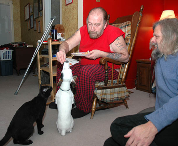 With Jeff, now paralized and blind for life  