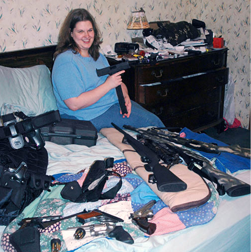 After the murder attempt Raine armed herself heavely afraid of a new attack 