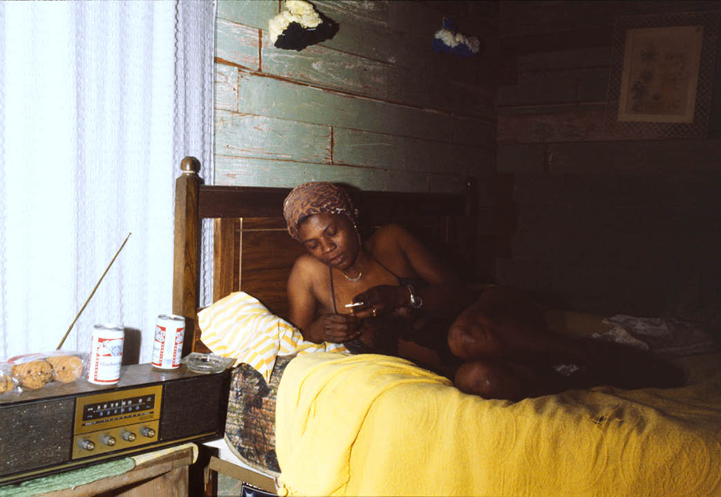 Mary in a relaxing moment after a hard day s work in 1988  