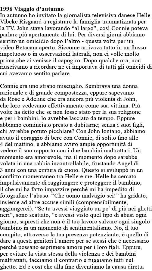 1996 Viaggio d autunno In autunno ho invitato la giornalista televisiva danese Helle Vibeke Risgaard a registrare la    