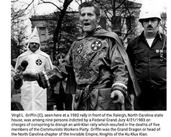 Virgil Griffin in 1982 at a rally  