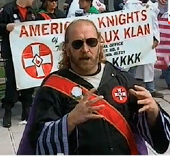 Jeff is the only KKK-leader ever to march in Manhattan as seen here  