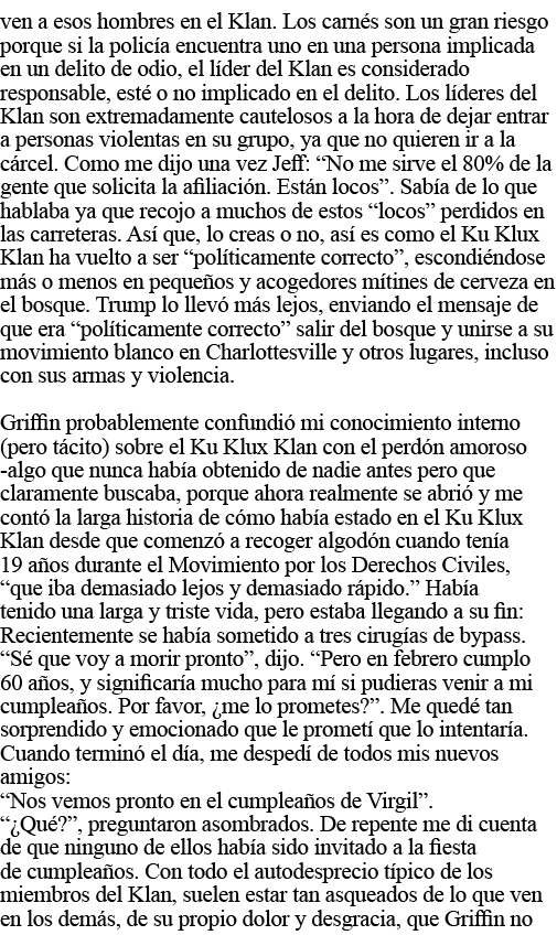 ven a esos hombres en el Klan  Los carnés son un gran riesgo porque si la policía encuentra uno en una persona implic   