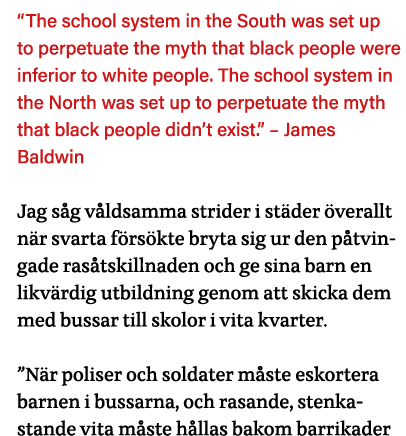  The school system in the South was set up to perpetuate the myth that black people were inferior to white people  Th   