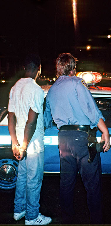 Arrest of black in NY night