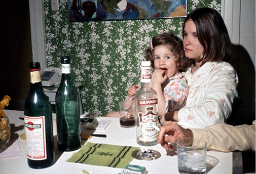 Sharon Rockefeller with Valerie in 1974 