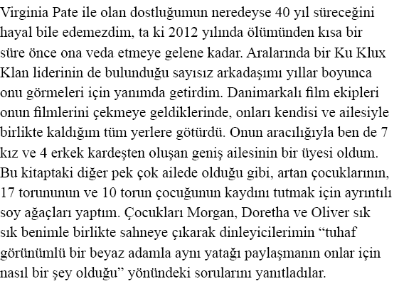 Virginia Pate ile olan dostluğumun neredeyse 40 yıl süreceğini hayal bile edemezdim, ta ki 2012 yılında ölümünden kıs   