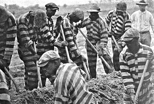 Historical photo of roadgang 