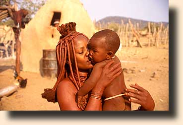 Min Himba vrtinde med sit barn
