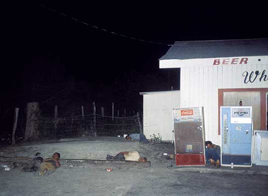 Sleeping migrant workers