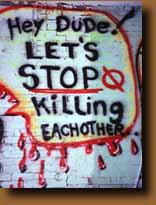 Graffiti in Harlem: "Let's stop killing each other"