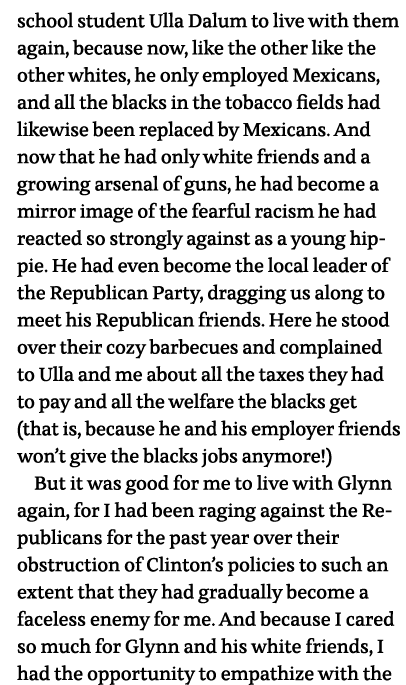 school student Ulla Dalum to live with them again, because now, like the other like the other whites, he only employe   
