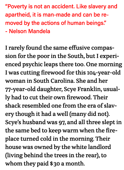  Poverty is not an accident  Like slavery and apartheid, it is man-made and can be removed by the actions of human be   