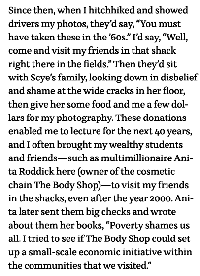 Since then, when I hitchhiked and showed drivers my photos, they d say,  You must have taken these in the  60s   I d    