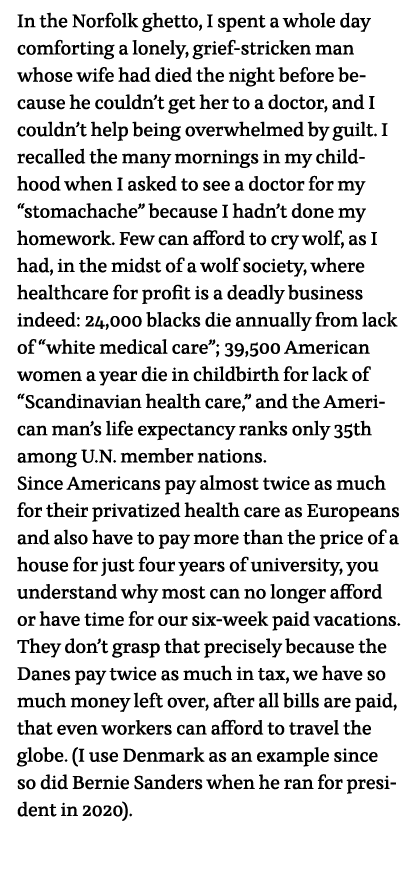 In the Norfolk ghetto, I spent a whole day comforting a lonely, grief-stricken man whose wife had died the night befo   