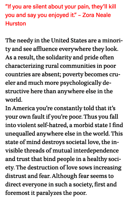  If you are silent about your pain, they ll kill you and say you enjoyed it     Zora Neale Hurston The needy in the U   