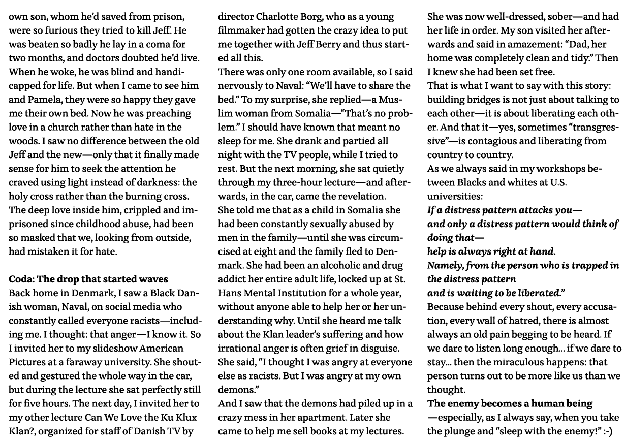 own son, whom he d saved from prison, were so furious they tried to kill Jeff  He was beaten so badly he lay in a com   