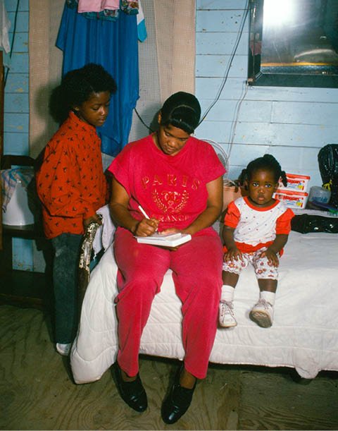 Bertha in 1994 after her release writing to her twin brother in Angola 